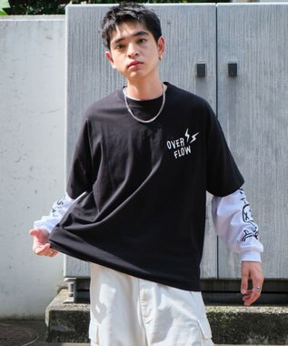 WEGO 【ユニセックス着用ITEM/2点SET】アクセ付きアンサンブルT（LS） ブラック