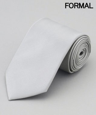 GOTAIRIKU 【WEAR BLACK】フォーマル用_サテン無地 ネクタイ シルバー系