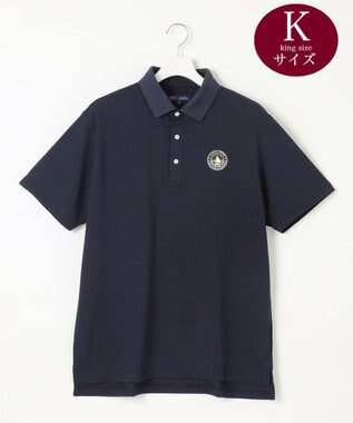  【MEN/キングサイズ】ポリエステルサッカー 半袖ポロシャツ