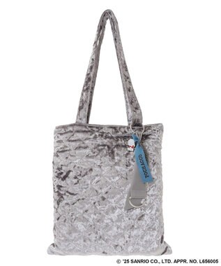 Green Parks チャーム付きベロアバック Gray