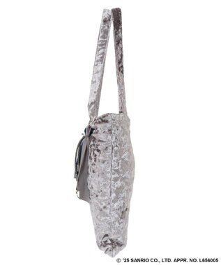 Green Parks チャーム付きベロアバック Gray