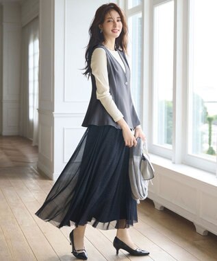 ANY SIS S 【洗える】チュールベロア プルオーバー アイボリー