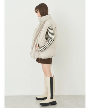 earth music&ecology パファーベスト Beige