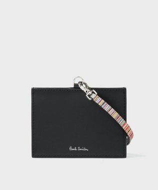 Paul Smith シグネチャーストライプタブ  IDケース ブラック
