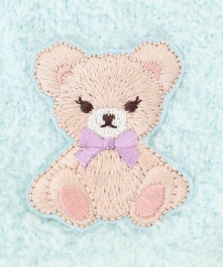 ANY KIDS アニマル刺繍手袋 ミント（クマ）