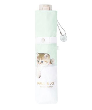 MOONBAT 【一級遮光/軽量】PAUL & JOE 晴雨兼用 折りたたみ日傘 スウィンギングヌネット ミントグリーン