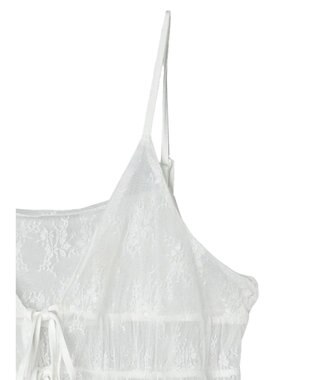 Green Parks ２ｗａｙ　レイヤードレースワンピース White