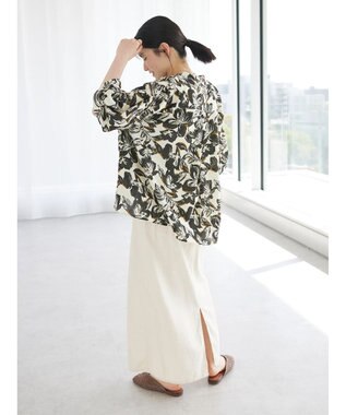 CRAFT STANDARD BOUTIQUE インド綿アソート柄シャツチュニック Ivory