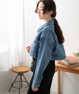 WEGO ショートデニムジャケット デニム中濃色