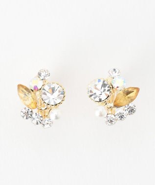 ANY SIS 【美人百花7月号掲載】ドロップストーン イヤリング ライトゴールド