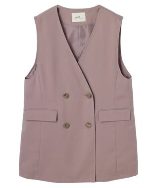 earth music&ecology ノーカラージレ Pink Beige