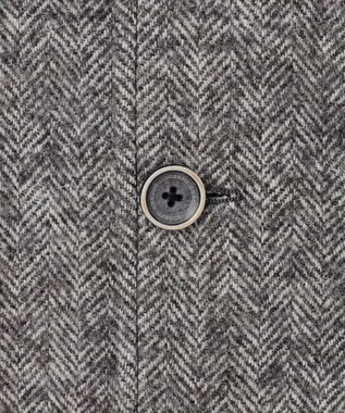 JOSEPH ABBOUD 【軽量/JAPANファブリック】アルパカヘリンボン ステンカラー コート ライトグレー系7