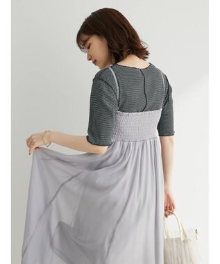 Green Parks ・ＥＬＥＮＣＡＲＥ　ＤＵＥ　ラメシフォンキャミワンピース Light Gray