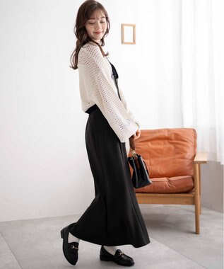 WEGO 【紫外線対策/手洗い可】メッシュリボンボレロ ホワイト