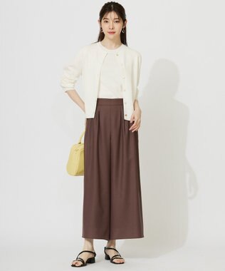 ANY SIS L 【洗える】レーシーディテール カーディガン オフ