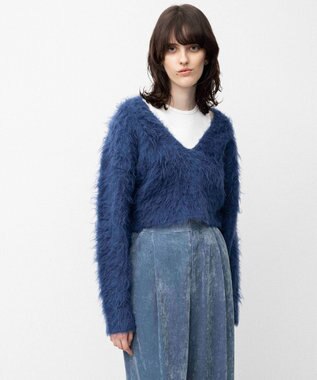 NAVE 【Nave】モヘアシャギーニットトップス ブルー系