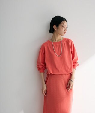 Green Parks ピグメントボートネックプルオーバー Pink