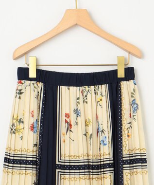 組曲 スカーフパネルプリント スカート アイボリー系5