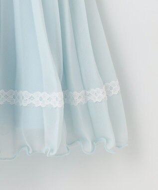 ANY KIDS 【2点セット】ジャケット＋シフォンプリーツワンピース サックスブルー