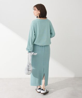 Green Parks ピグメントボートネックプルオーバー Light Blue