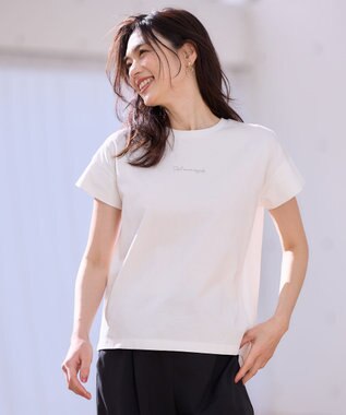 ANY エンブロイダリーロゴTシャツ オフ