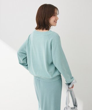 Green Parks ピグメントボートネックプルオーバー Light Blue