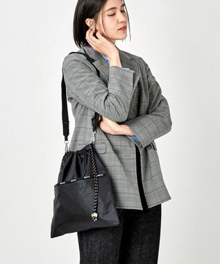 DRAWSTRING SHOULDER/ブラックN, ブラックN, F