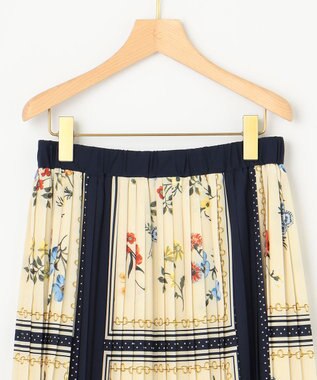 組曲 スカーフパネルプリント スカート アイボリー系5