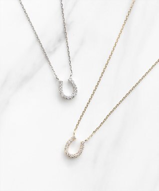TOCCA 【WEB限定】DIAMOND HORSESHOE K10NECKLACE K10ゴールド ダイヤモンド ネックレス ピンクゴールド