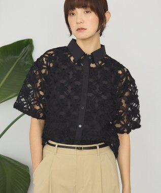 AMERICAN HOLIC アートレース半袖シャツ Black