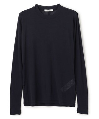 BEIGE， 【洗える】SORE / コットンシアークルーネックカットソー Navy