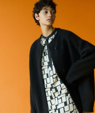 23区 S 【洗える】ARGENTI コラージュプリント ワンピース ブラック系