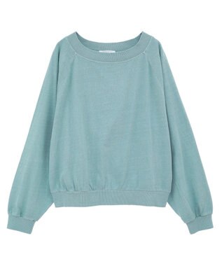 Green Parks ピグメントボートネックプルオーバー Light Blue