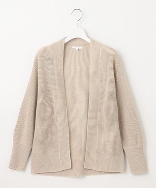 自由区 S 【WEB限定カラーあり・洗える】リネンミドルゲージニット カーディガン フラックス