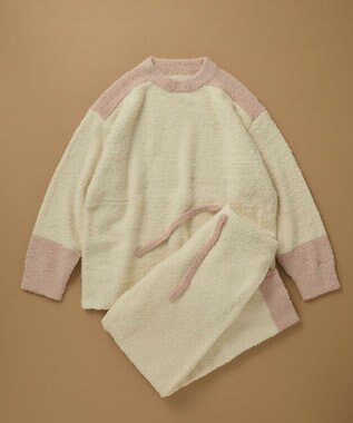 une nana cool カラーブロッキング　プルオーバー＆ロングパンツセット