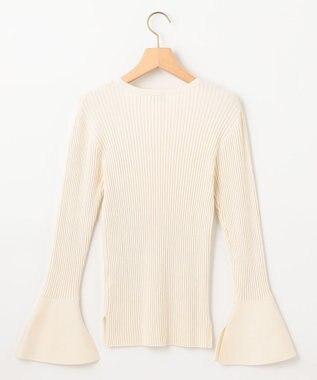 組曲 【WEB限定】ELENAフレアスリーブ リブニット アイボリー系