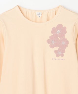 組曲 KIDS 【150-160㎝】サラリとフラワーモチーフ Tシャツ エクリュ