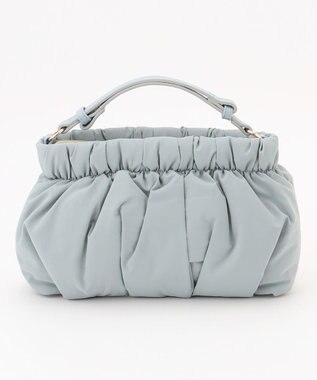 組曲 【弱撥水・軽量】2WAYギャザーハンド バッグ サックスブルー系