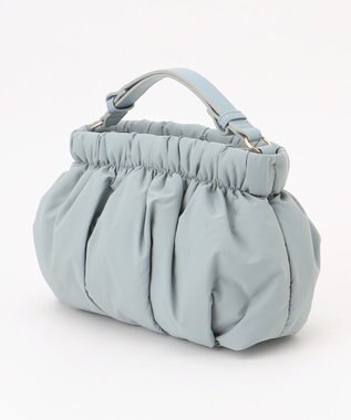 組曲 【弱撥水・軽量】2WAYギャザーハンド バッグ サックスブルー系