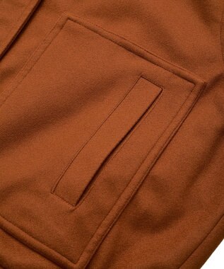 Green Parks ニットフード付きウーリーブルゾン Camel