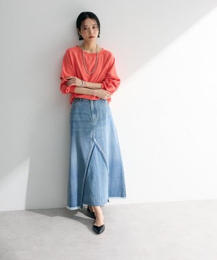 Green Parks ピグメントボートネックプルオーバー Pink