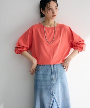 Green Parks ピグメントボートネックプルオーバー Pink