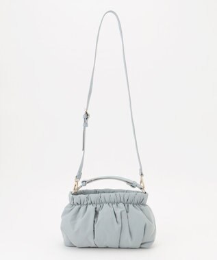 組曲 【弱撥水・軽量】2WAYギャザーハンド バッグ サックスブルー系