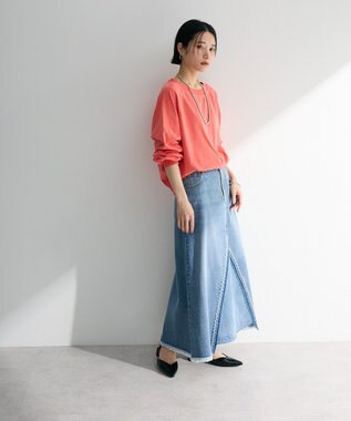 Green Parks ピグメントボートネックプルオーバー Pink