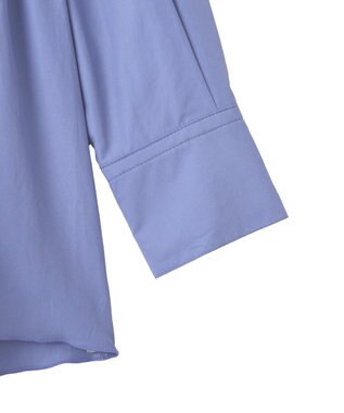 YECCA VECCA ペプラムギャザーシャツ Blue