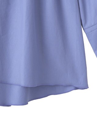 YECCA VECCA ペプラムギャザーシャツ Blue