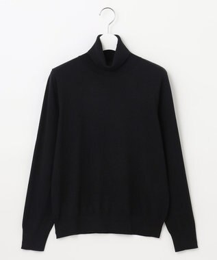 J.PRESS LADIES L 【洗える】PRINCE タートルネック ニット ブラック系