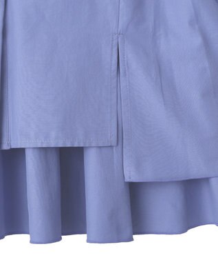 YECCA VECCA ペプラムギャザーシャツ Blue