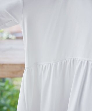 Tiaclasse 【洗える】ギャザーポンチョカットソープルオーバー オフホワイト