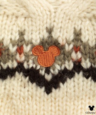 earth music&ecology 【予約】Disney/ミッキー刺繍ノルディックニットチュニック アイボリー